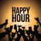 Happy hour beer background royalty free illustration