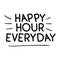 Happy hour everyday label icon