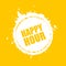 Happy hour vector blot icon