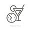Happy hour vector icon illustration