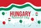 Happy Hungary National Day Vector Illustration on 15th of March with Hungary Flag in Flat Holiday Celebration Cartoon Background