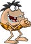 Happy Hungry Caveman Cartoon Character