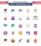 Happy Independence Day 25 Flats Icon Pack for Web and Print drink; wedding; weapon; love; shop