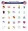 Happy Independence Day 25 Flats Icon Pack for Web and Print soda; beverage; party; military; badge