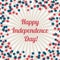 Happy Independence Day banner. 4th of July or Memorial Day background wits stars. Retro patriotic vector illustration in colors of