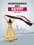 Happy independence day Egypt 23rd of July, girl holding with Egyptian flag. vector illustration. greeting card design