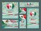 Happy Independence day of Mexico vector banner set