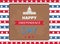Happy Independence Day Poster Washington Capitol