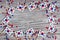 Happy independence day South Korea. 15 Aug. the concept of freedom, independence and patriotism. mini flags with confetti on