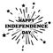 Happy Independence Day Text over Fireworks Background. 4th Fourth of July Holiday Celebration America USA. Black Poster