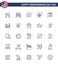 Happy Independence Day USA Pack of 25 Creative Lines of calendar; usa; donut; love; american