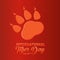 happy international tiger day background template use for card vector design, with minimalist and modern concept.