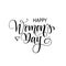 Happy international women s day vector calligraphy design