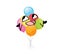 Happy  internet meme illustration of bunch of baloons