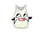 Happy  internet meme illustration of grey tank top  blank t shirt