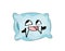 Happy  internet meme illustration of pillow