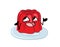 Happy  internet meme illustration of strawberry jelly