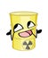 Happy  internet meme illustration of Toxic waste barrel