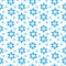 Happy Israel Independence Day seamless pattern with flags and bunting. Jewish Holidays endless background, texture