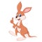 Happy kangaroo run cartoon