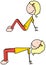 Happy kid exercises