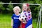 Happy kids, French football supporters