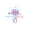 Happy kids jellyfish logo