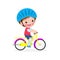 Happy kids riding bikes, cute children on bicycle, Sports concept, child biking isolated on a white background