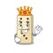 Happy king isolated domino with the cartoon