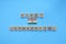 happy Krishna Janmashtami, flag of India, minimalistic banner with inscription in wooden letters