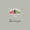 Happy kwanzaa card template with seven candles