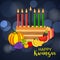 Happy Kwanzaa Celebration African American holiday festival of harvest.