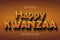 Happy kwanzaa editable text effect 3 dimension emboss modern style