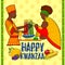 Happy Kwanzaa greetings for celebration of African American holiday festival harvest