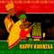 Happy Kwanzaa greetings for celebration of African American holiday festival harvest