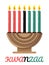 Happy kwanzaa invitation vector for web, card, social media. Happy kwanza celebrated from 26 December to 1 January