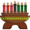 Happy Kwanzaa Kinara Cartoon Colored Clipart