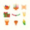 happy kwanzaa religion symbol logo icon design vector flat illustration