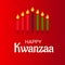 Happy Kwanzaa with traditional Colored Candels.