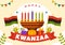 Happy Kwanzaa Vector Illustration with Mazao, Zawadi, Mkeka, Kinara, Gifts, Cup, Candles in Traditional Holiday African Symbol