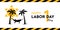 happy labor day 1 may pictogram man lying in hammock under palm trees