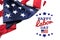 Happy Labor day banner, american patriotic background - Image