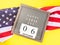 Happy Labor Day greetings on letter board with american flag