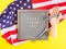 Happy Labor Day greetings on letter board with spanners, flag