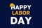 Happy Labor Day, lettering 1st may with yellow helmet. Labour Day banner background. International Workers day