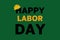 Happy Labor Day, lettering 1st may with yellow helmet. Labour Day banner background. International Workers day illustration for