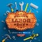 Happy Labor Day poster.USA labor day celebration with Wood boards signs,Hammer,Screws, nuts and other tools.Sale promotion