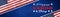 Happy Labor Day September background banner panorama - American flag and stars isolated on blue texture