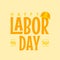 happy labor day text template vector