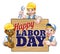 Happy Labor Day Workers Design